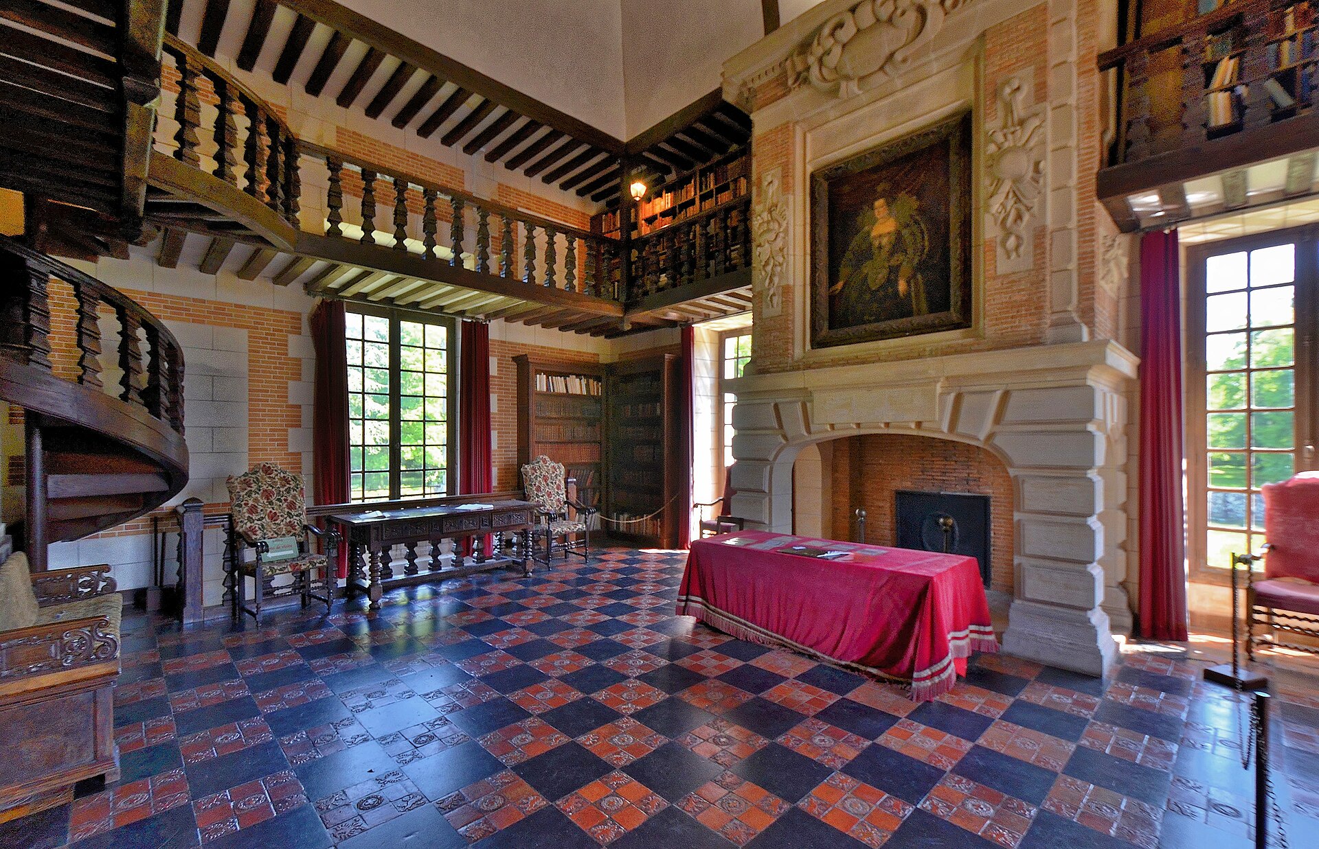 La bibliothèque du château de Beaumesnil